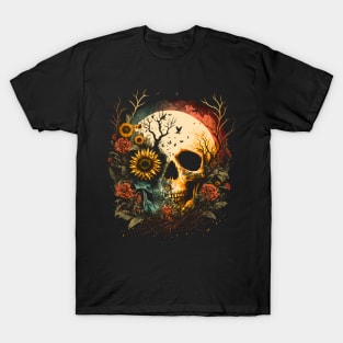 Skull and Flowers #6 T-Shirt